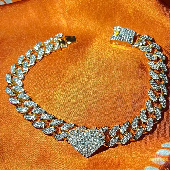 Cuban link heart anklet - Picture 3 of 4